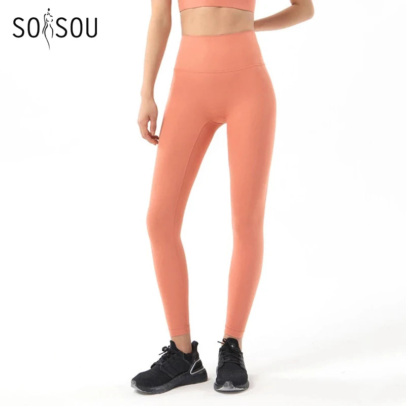 ZARAÉ Nylon Yoga Pants Women High Waist Breathable Gym Leggings