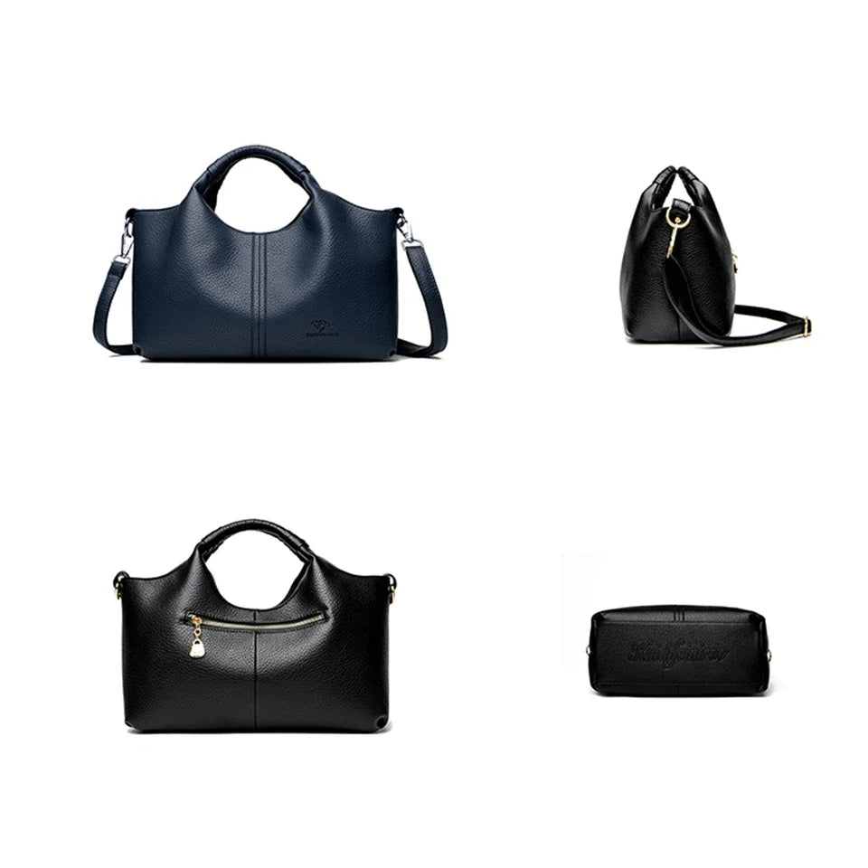 Luxury Soft Leather Women Tote Shoulder Crossbody Bag - ZARAÉ