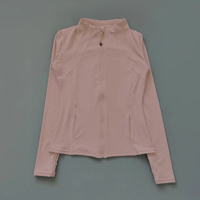 Women Running Windbreaker Long Sleeve Workout Jacket Activewear