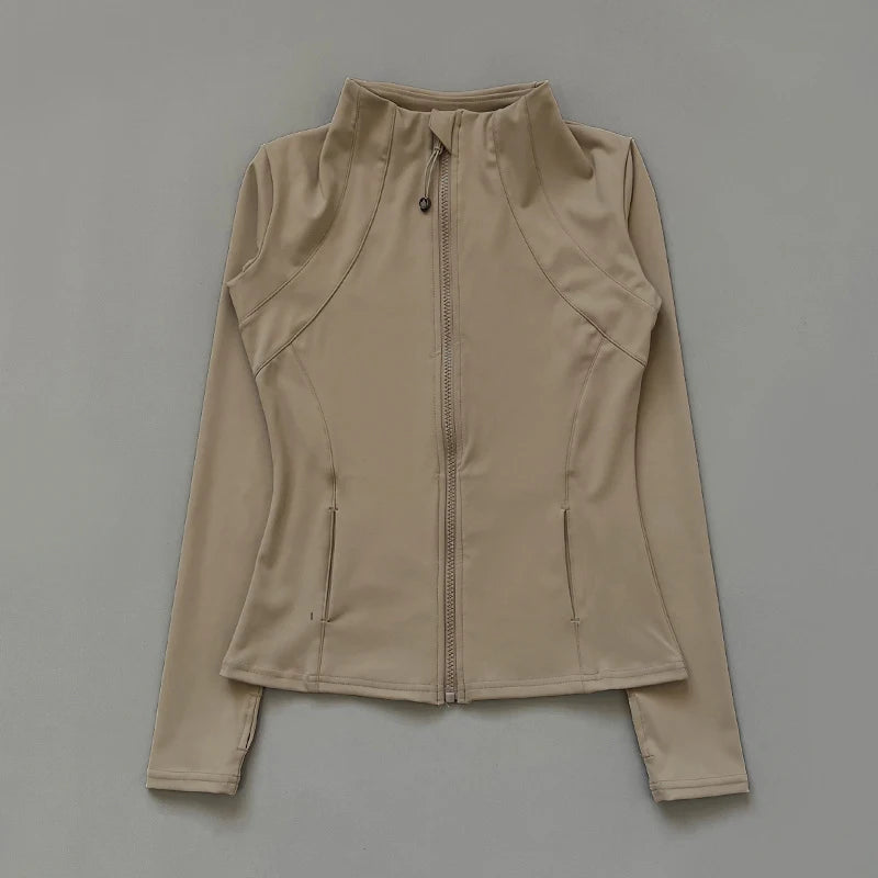 Women Running Windbreaker Long Sleeve Workout Jacket Activewear