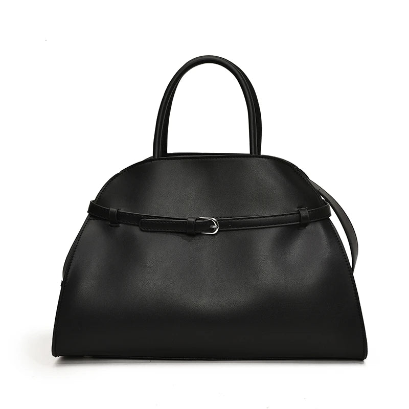 Luxury Large Women Tote Top-Handle Pure Color Shoulder Bag - ZARAÉ