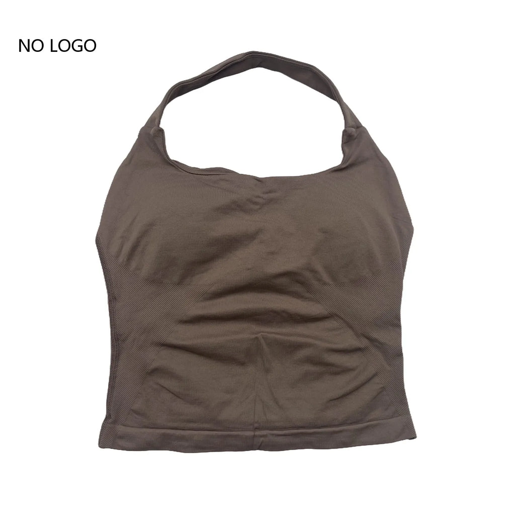 ARFTE Halter Sports Bra Women Backless Push Up Gym Tank Top