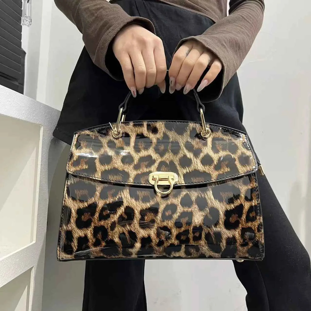Leopard Print Large Tote Bag Women Shoulder Crossbody